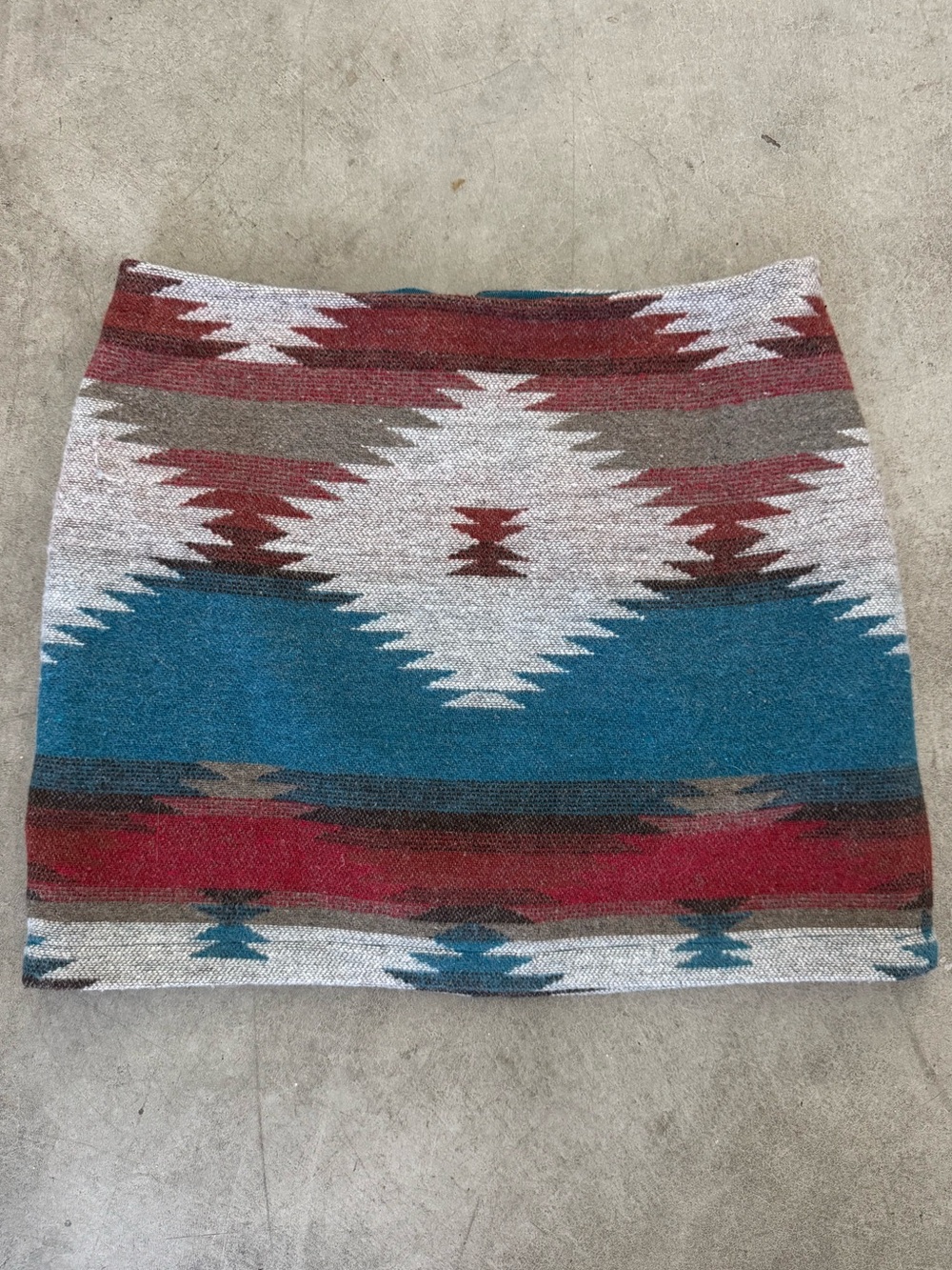 American Eagle Outfitters Aztec Mini Skirt in Teal, Red and Cream